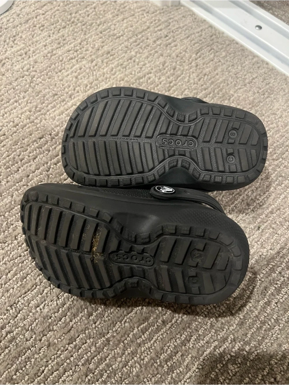 CROCS Toddler Black Fuzz-Lined Clog
